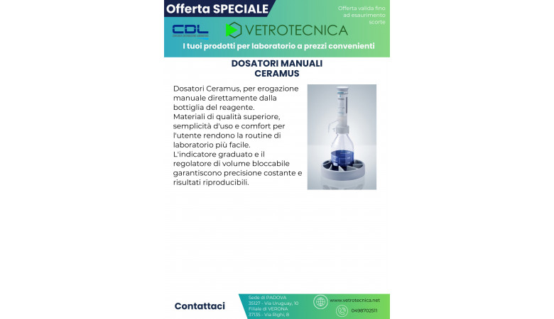 PROMOZIONE DOSATORI MANUALI
